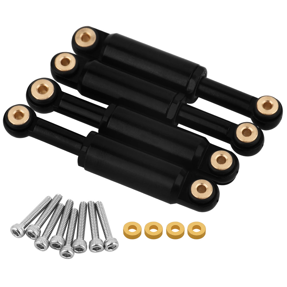 LonZeXy 4PCS Full Metal Shock Absorber 33mm Damper For Axial SCX24 90081 1/24 RC Crawler Car Internal Oil Suspension Upgrade Parts