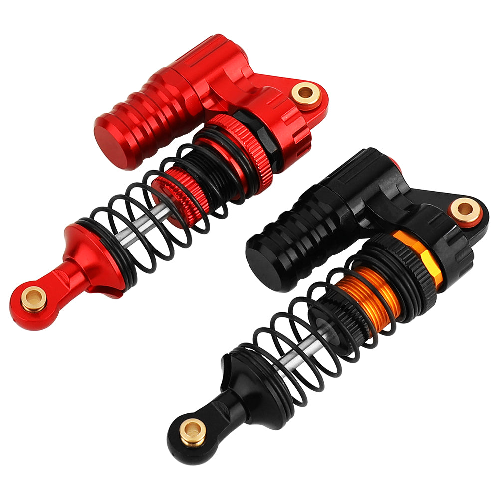 LonZeXy 4PCS 1/10 RC Crawler Piggyback Oil Shock Absorber 70/80/90/100/110/120mm Dual Spring Adjustable Damper For Axial SCX10 TRX4 D90 RC Off-Road Car Upgrade Parts