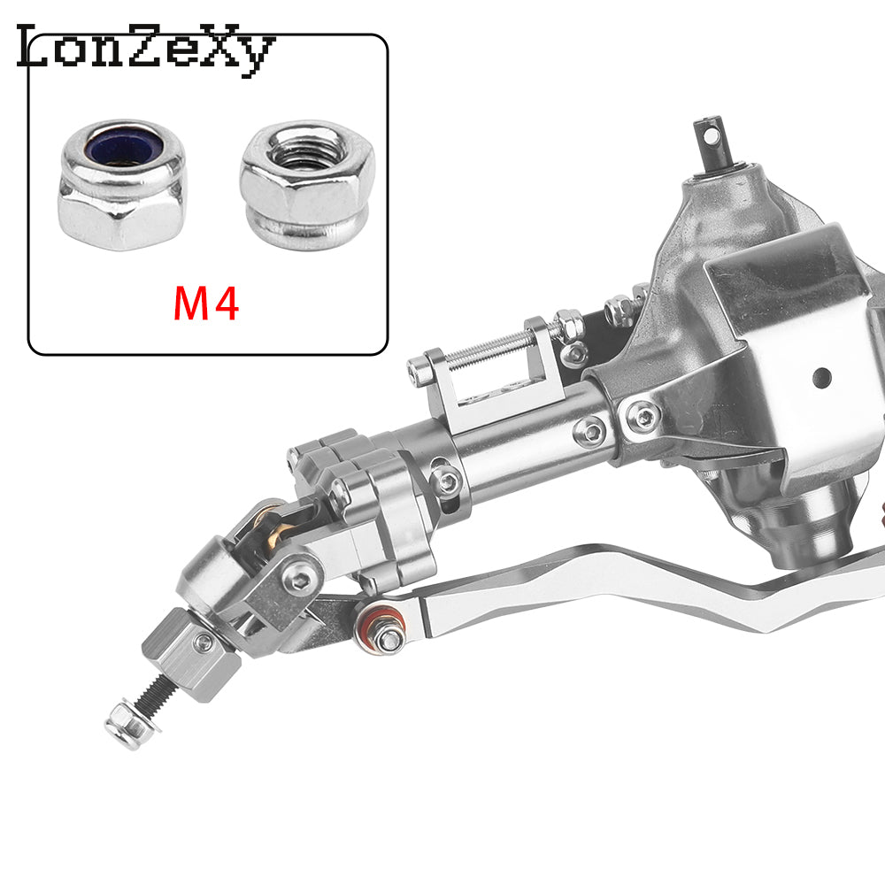 Lonzexy M3 Stainless Steel Insert Locknuts Non-Slip Hex Lock Nuts Silver Tone