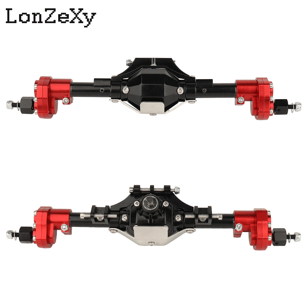 LONZEXY Aluminum Rear Portal Axles Set for 1/10 SCX10 II