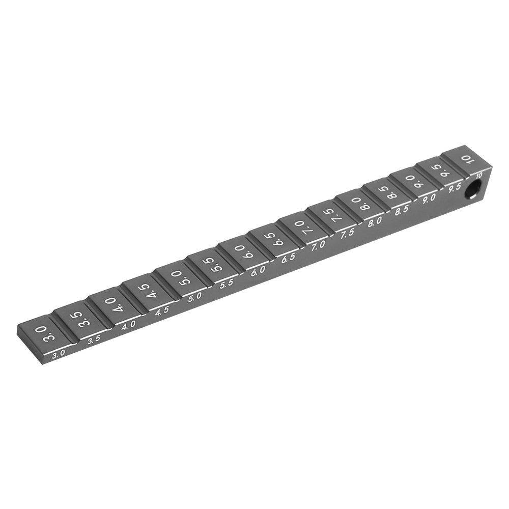 LONZEXY Height Gauge Aluminum Alloy RC Height Measuring Ruler for 1/8 1/10 RC Car