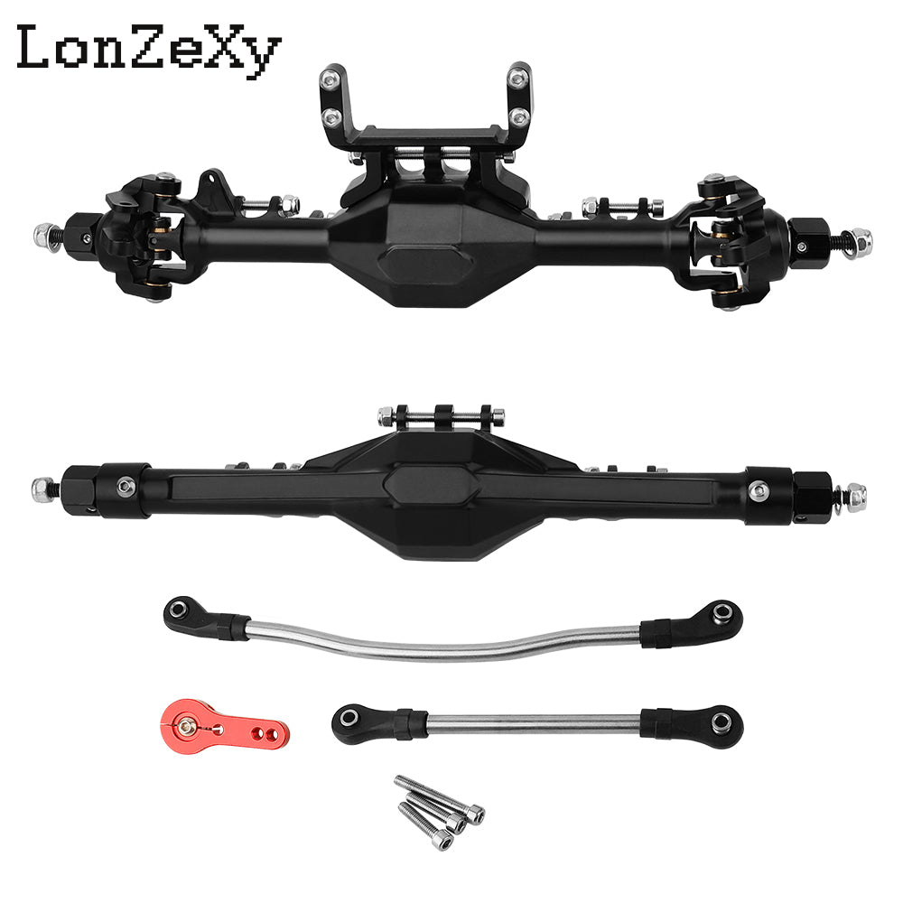 LONZEXY Aluminum Front & Rear Portal Axle Set For SCX10 II