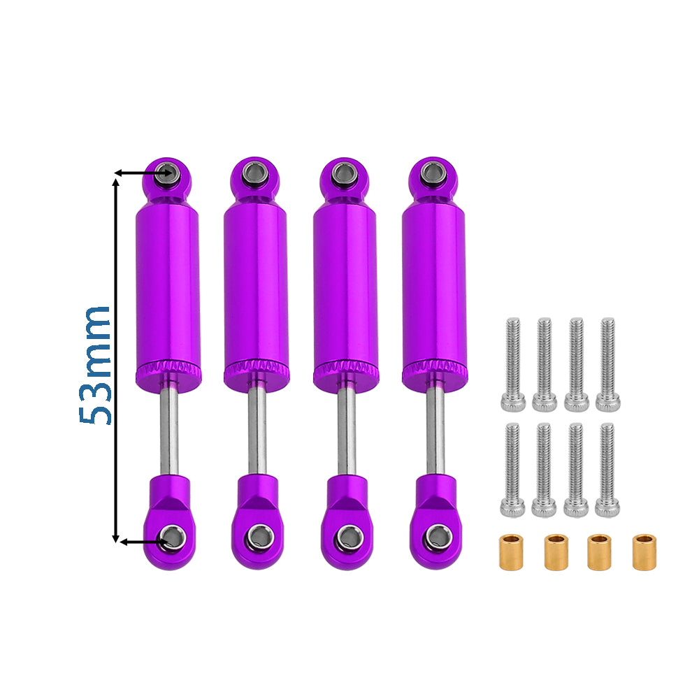 LonZeXy 4PCS Internal Oil Shock Absorber 53/59/65/71/77mm Damper For Traxxas TRX4M 1/18 RC Crawler Aluminum Suspension Upgrade Parts
