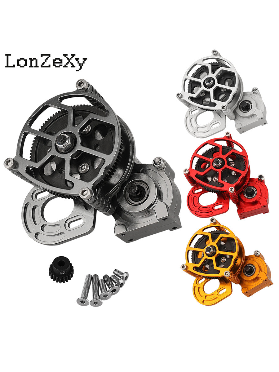 LONZEXY Metal Transmission Gearbox+Motor for SCX10