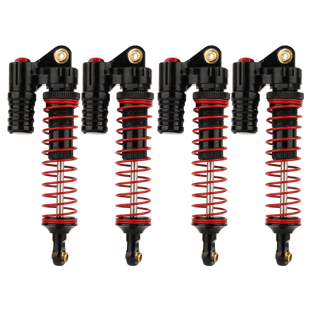 LonZeXy 1/10 RC Crawler Metal Piggyback Shock Absorbers 100mm Hole to Hole Oil Dampers 4PCS For SCX10 TRX4 D90 RC Car Upgrade Parts
