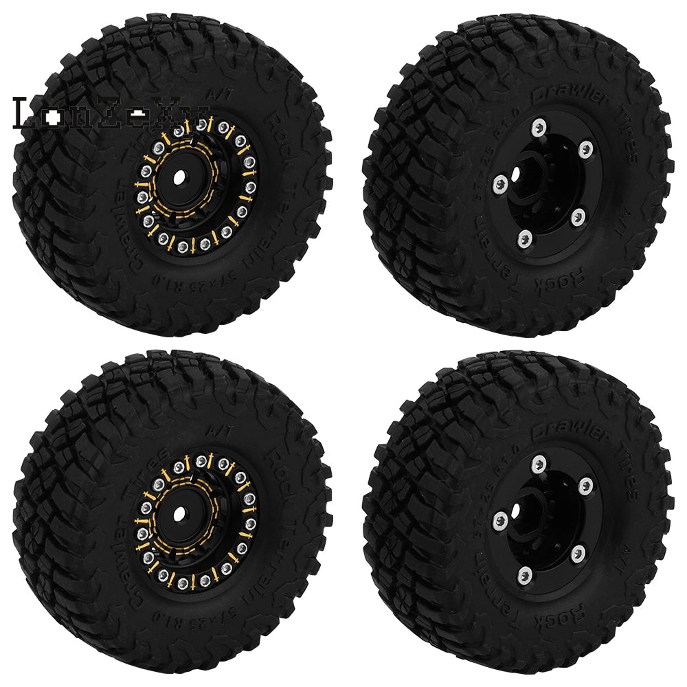 LONZEXY Wheel Tires Set Swamp Claw Mud Tires for SCX10