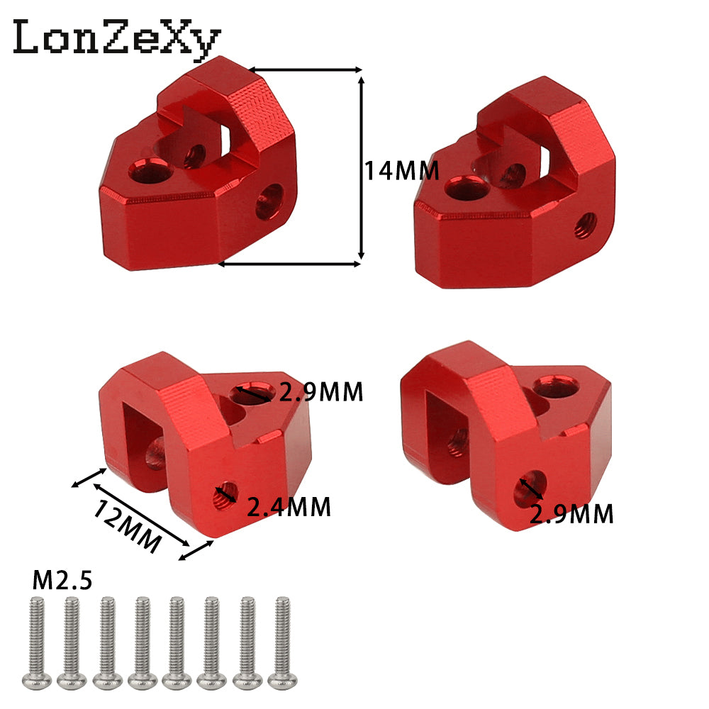 LONZEXY CNC Aluminum Shock Mounts Height Lift Kit for 1/18 TRX4M Defender Bronco Stock Shocks