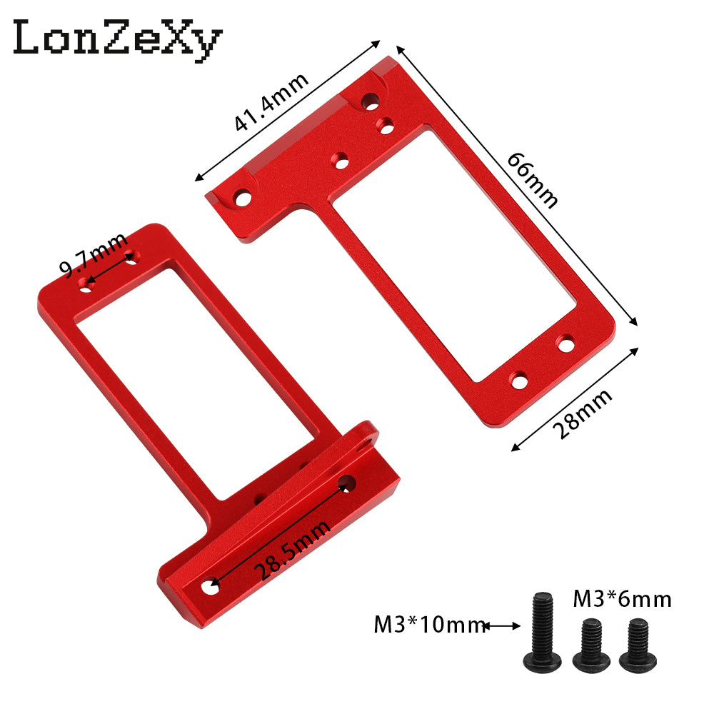 Lonzexy Capra Aluminum BTA F9 Servo Mount for 1/10 RC LCG Upgrade Compatible with VP Capra F9 Offset Axle (Black)