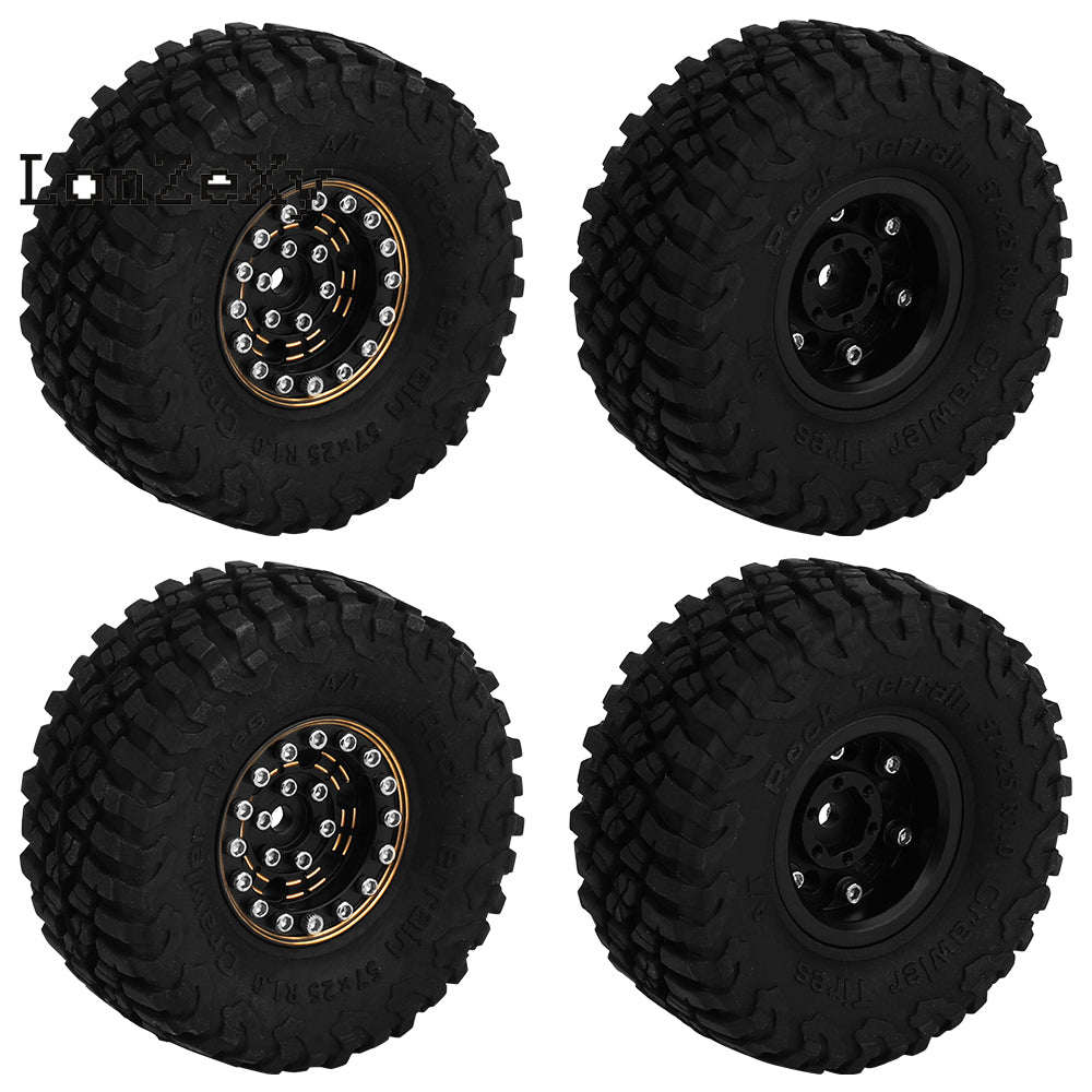 LONZEXY Wheel Tires Set Swamp Claw Mud Tires for SCX10