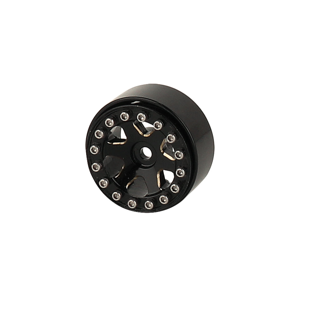 LonZeXy 1/18 1/24 RC Crawler Brass Wheel Rims 4Pcs Black Gold Heavy Weight Wheel Hub with Rubber Tires RC Car Upgrade Parts