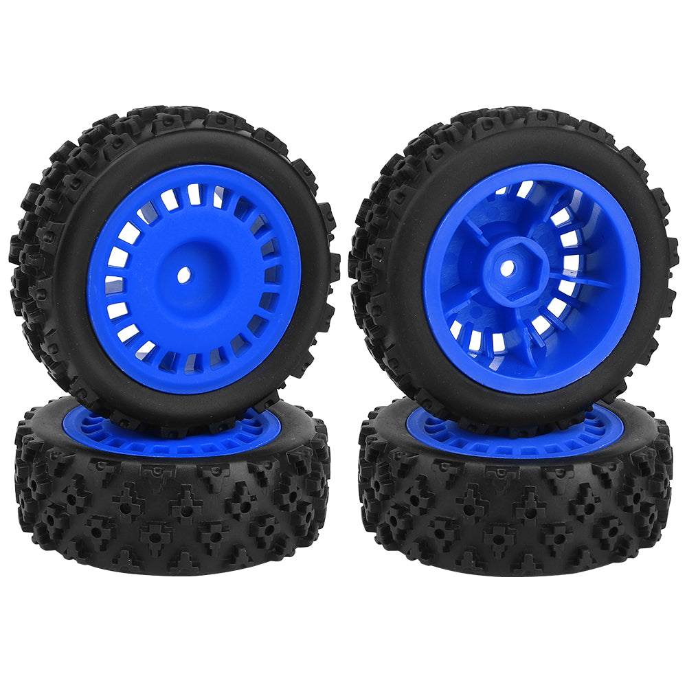 1/10 RC Off-Road Buggy Wheels 38.4g Knobby Rubber Tires Multi Color Rim RC Car Upgrade Parts