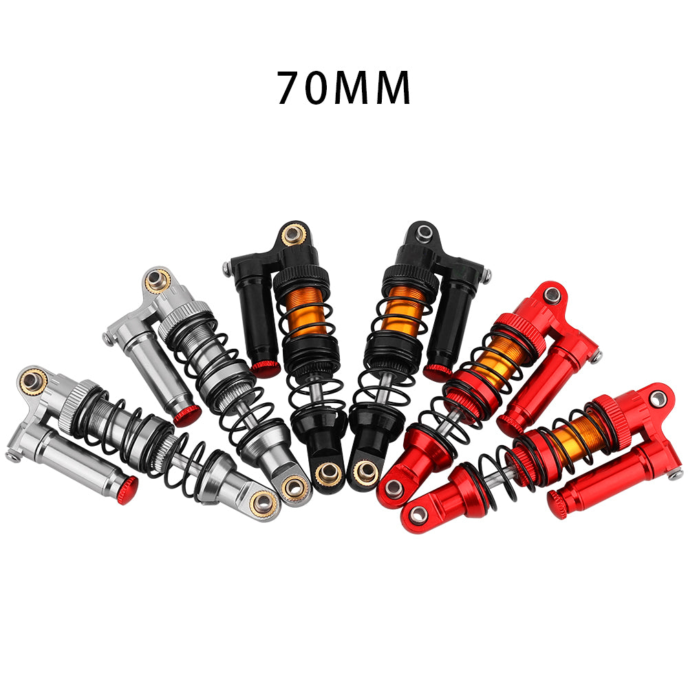 LonZeXy 4PCS 1/10 RC Crawler Piggyback Oil Shock Absorber 70/80/90/100/110/120mm Adjustable Damper For Axial SCX10 TRX4 D90 RC Off-Road Car Upgrade Parts