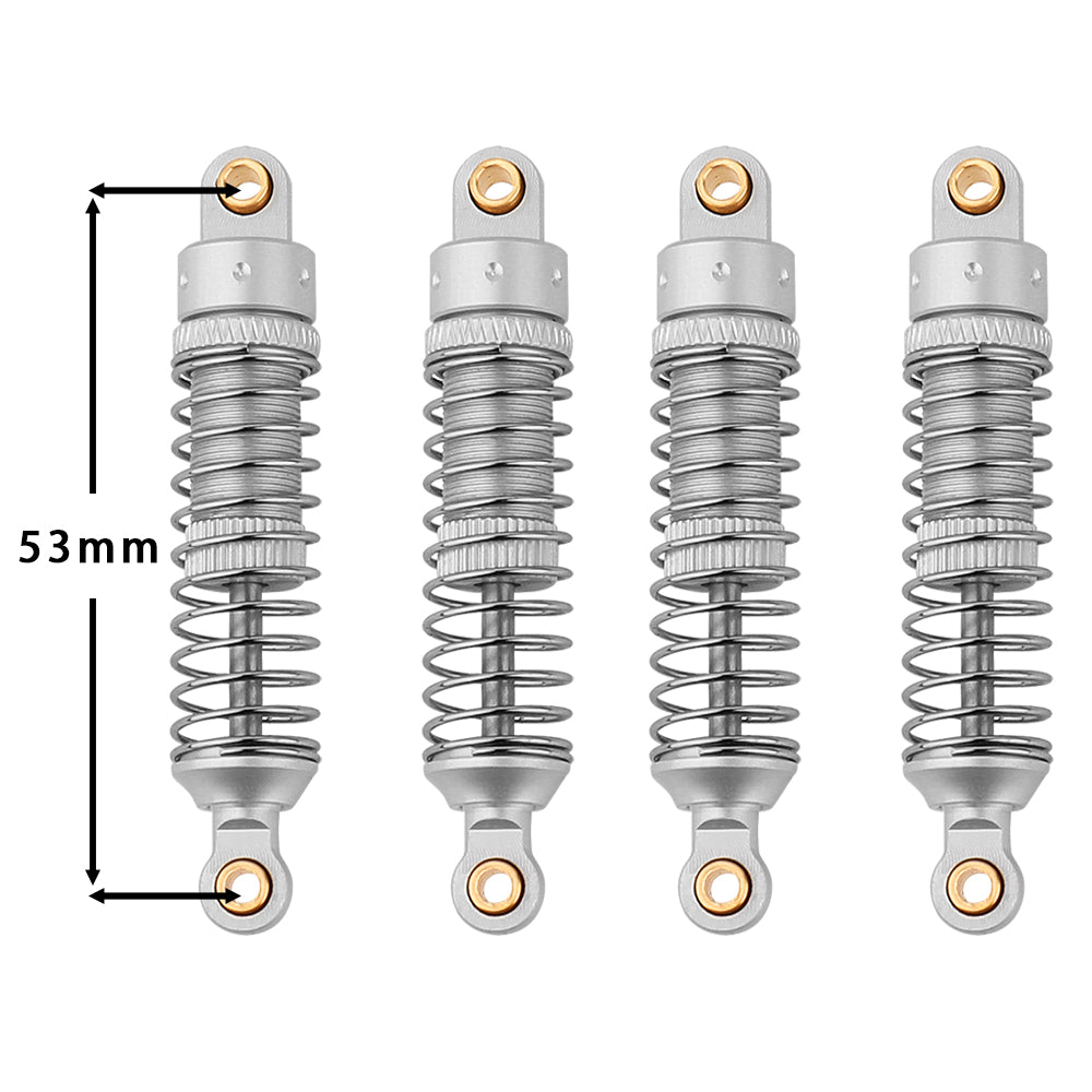 LonZeXy 4PCS New Aluminum Oil Shock Absorber 53/59/66mm Adjustable Damper For Traxxas TRX4M 1/18 RC Crawler Car Suspension Upgrade Parts