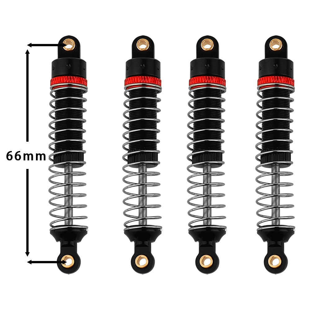 LonZeXy 4PCS New Aluminum Oil Shock Absorber 53/59/66mm Adjustable Damper For Traxxas TRX4M 1/18 RC Crawler Car Suspension Upgrade Parts