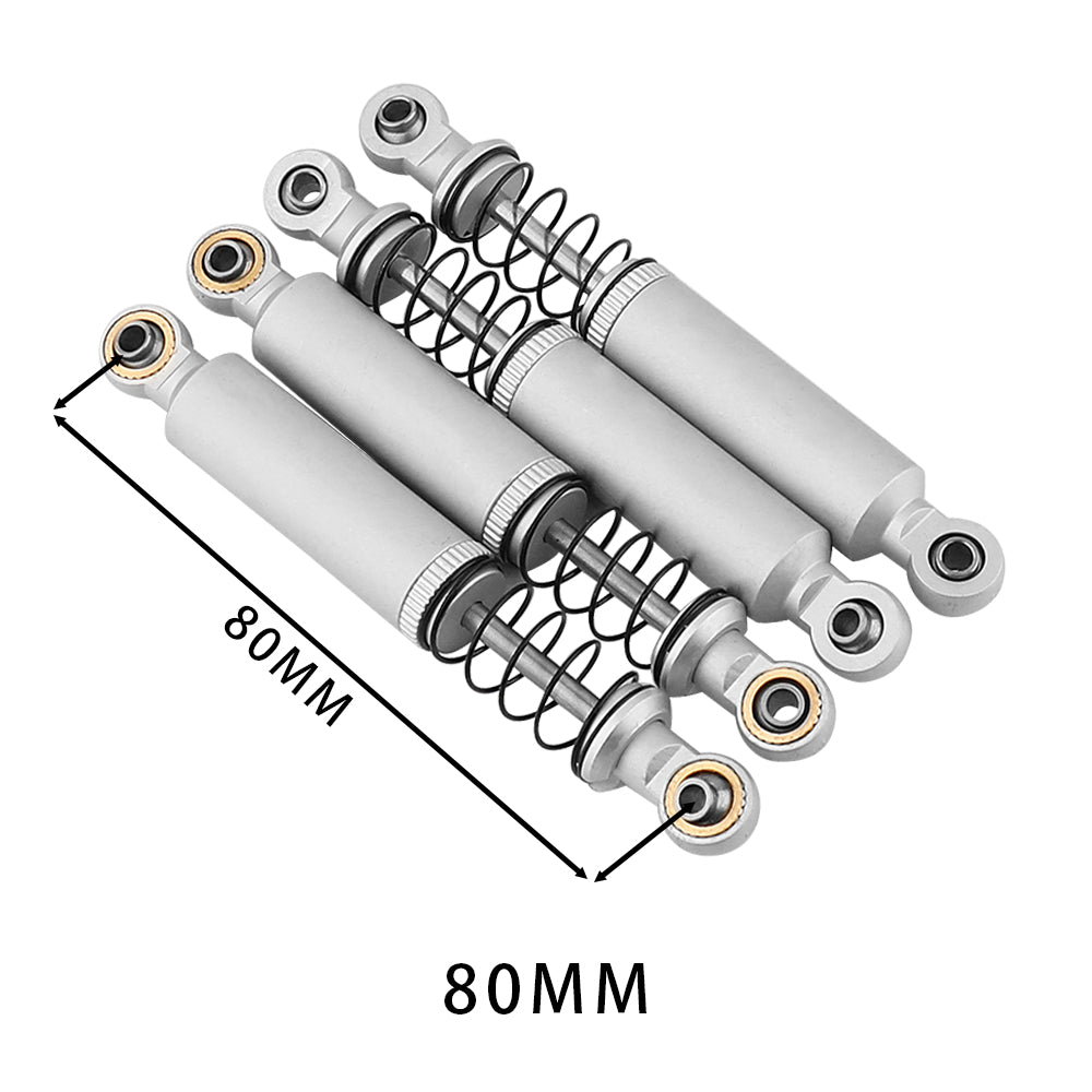 LonZeXy 1/10 RC Crawler Aluminum Oil Shock Absorber 70 80 90 100 110mm Adjustable Damper 4PCS For Axial SCX10 TRX4 D90 RC Off Road Car Upgrade Parts