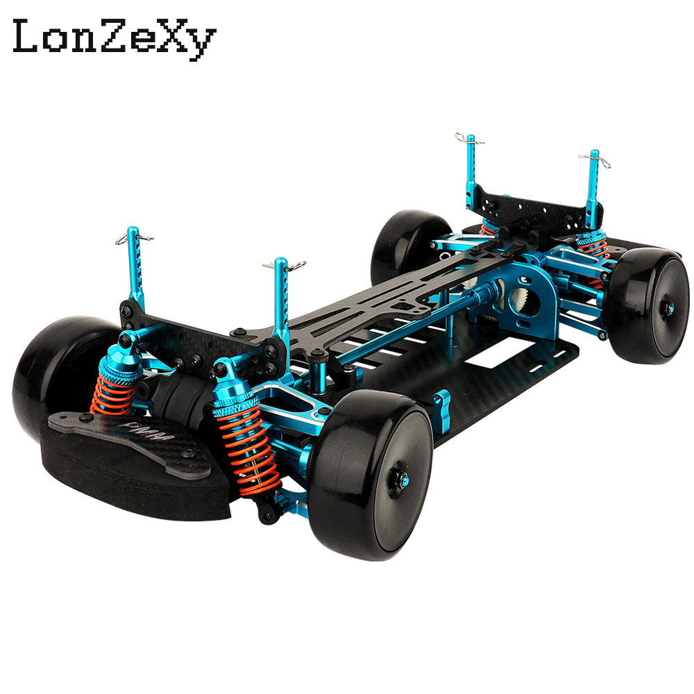 Lonzexy Metal Shaft Drive 1/10 RC Touring Car Chassis Frame Body Kit for TT01 TT01E Upgrades
