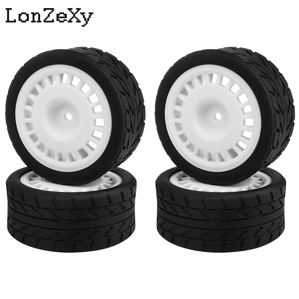 Lonzexy 1/10 Scale Hard Plastic RC Drift Tires For Traxxas 4 Tec 2.0 Tamiya TT01 XV01 Kyosho WR8 Sakura WLtoys HPI