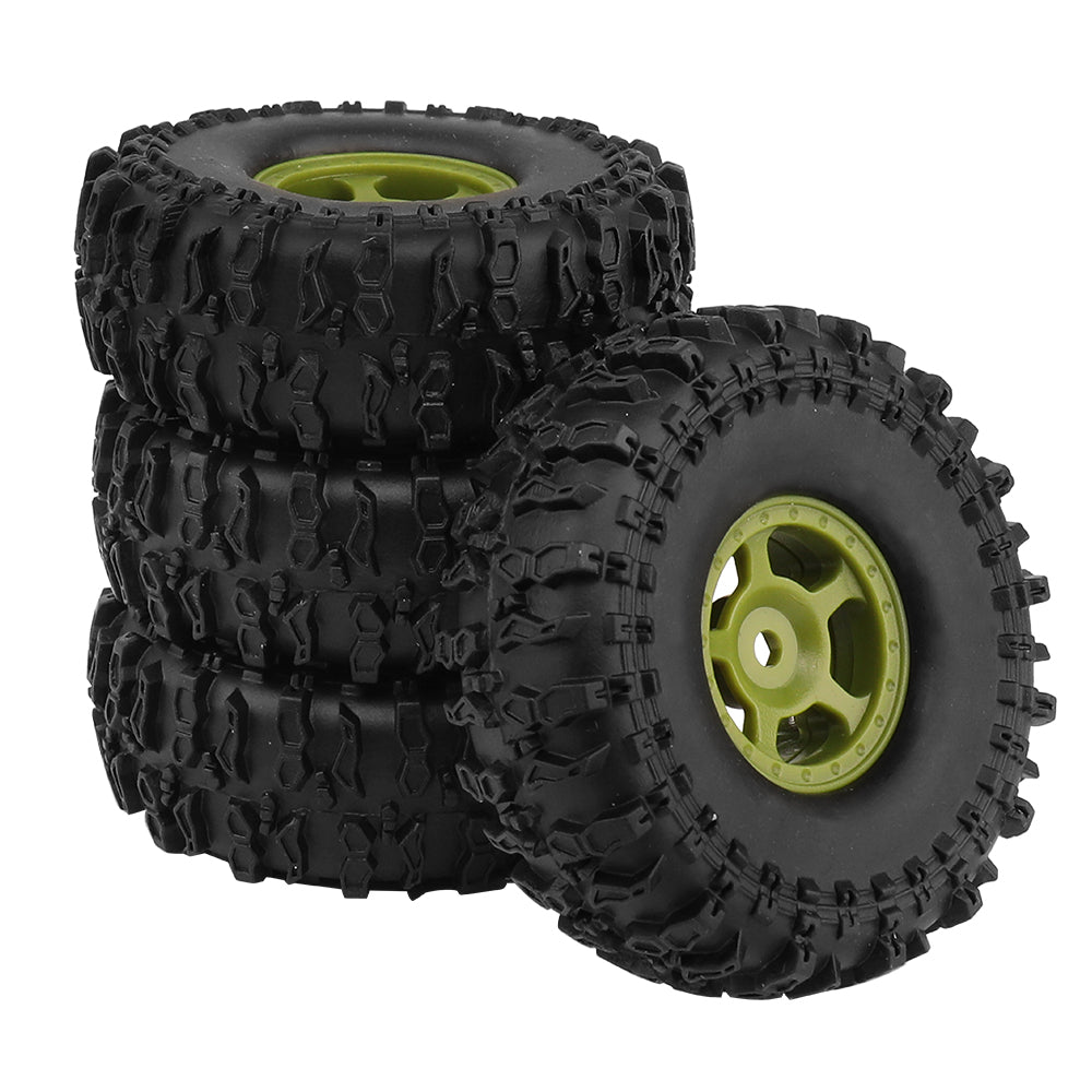 LonZeXy 1.0 inch Plastic Wheel Hub Rims or with Rubber Tires 4PCS For 1/24 SCX24 1/28 RC Off-Road Buggy Mini Model Truck 29.6mm Diameter Colorful RC Car Replacement Parts Style J