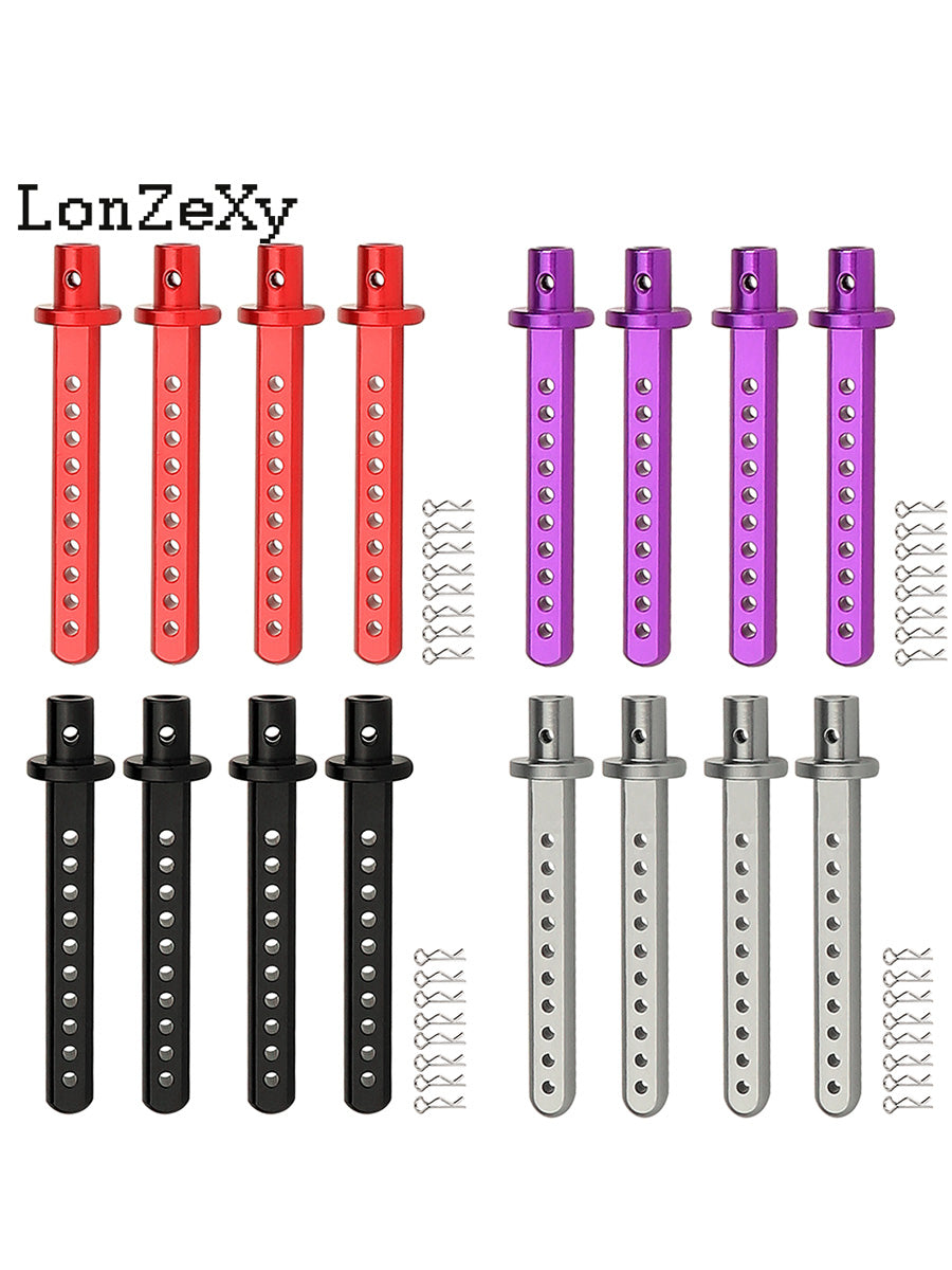 Lonzexy Metal Body Post Mount Pillar with R Pins for SCX10