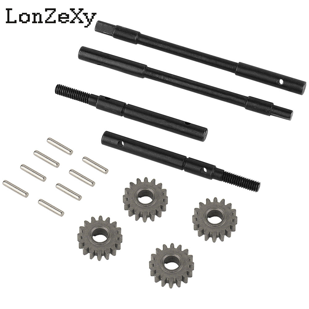 LONZEXY Axle Shaft with Gear for 1/10 SCX10 III
