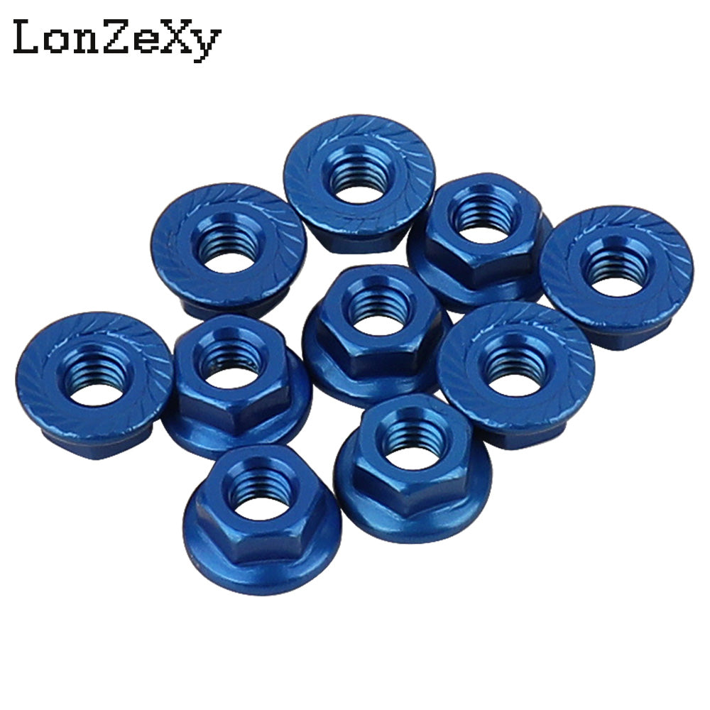 LONZEXY Aluminum Lock Nuts  with Flange Nylon Insert  for RC