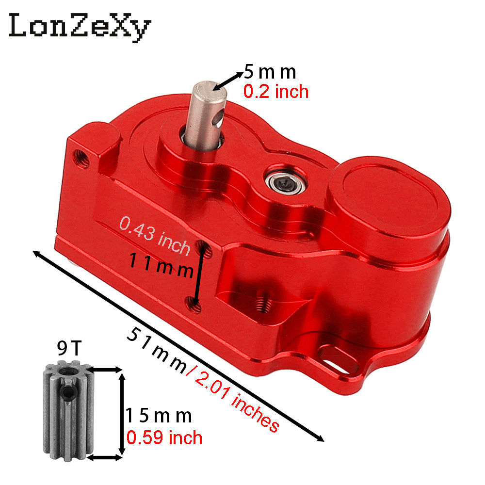 LONZEXY Metal Low Center of Gravity Gearbox for SCX10 TRX4 Capra