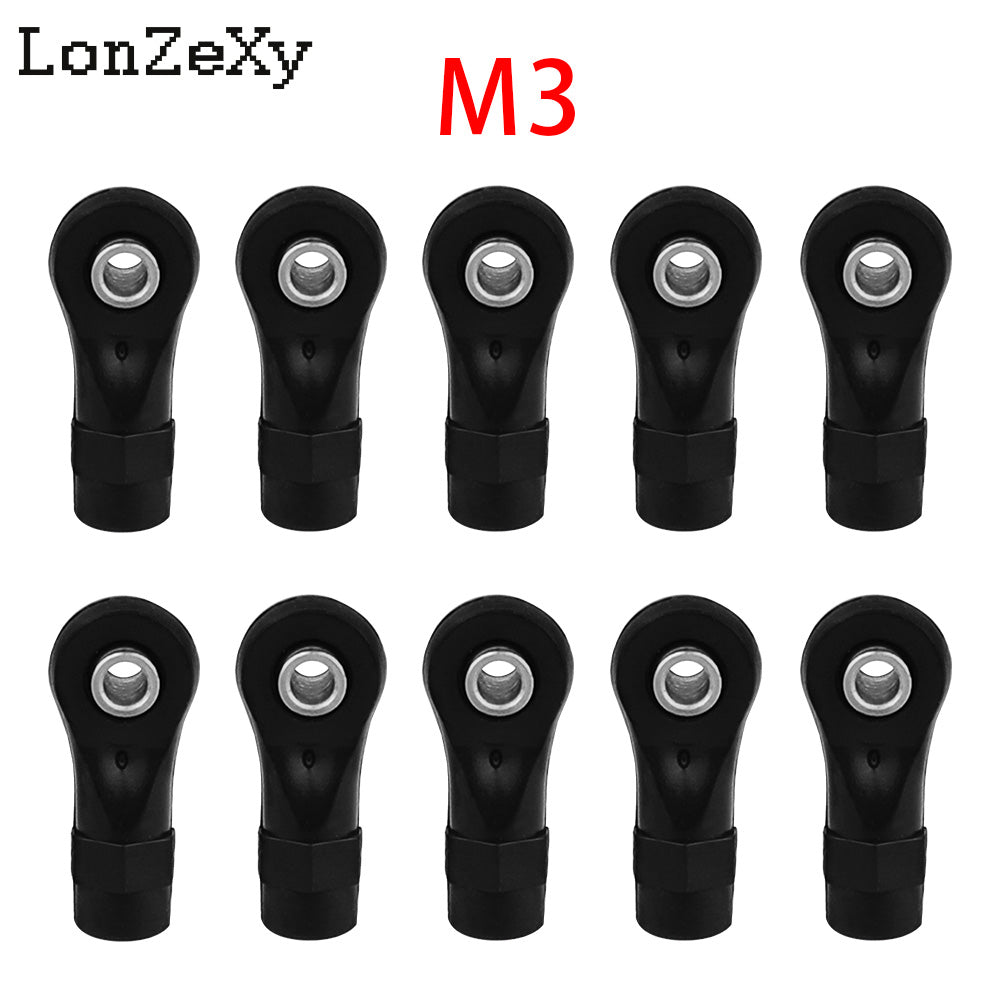 LONZEXY 10pcs Link Rod End  Ball Joint Head For Traxxas 1/10