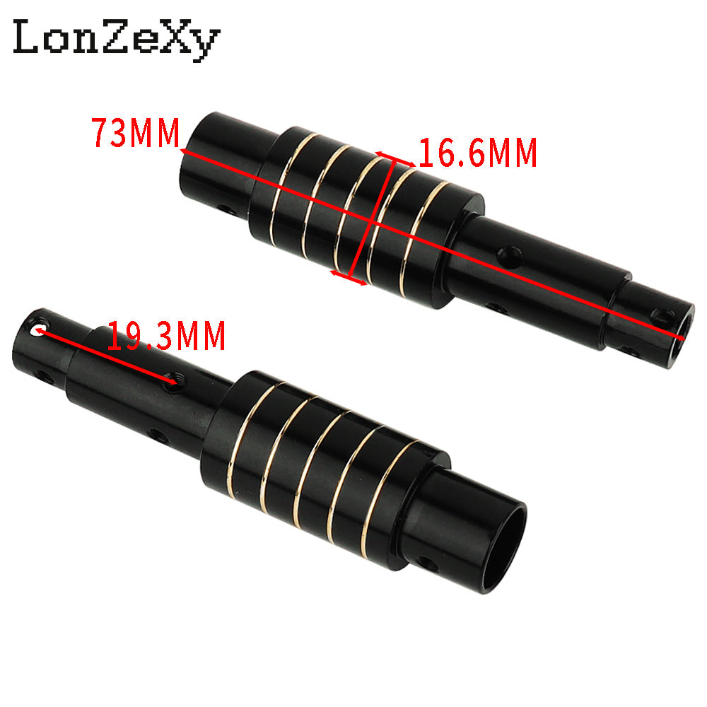 LONZEXY Brass Rear Axle Tube 1 Pair for SCX10 Pro