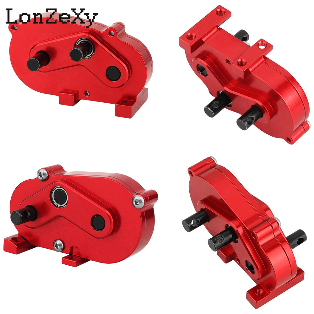 LONZEXY 2 Gearbox Transmission+Gear Skid Plate fo SCX10 I II III Capra TRX4