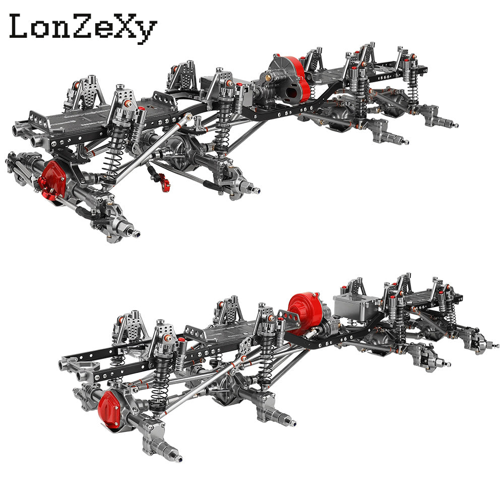 LONZEXY 8x8 DIY Metal Frame with Transmission for SCX10