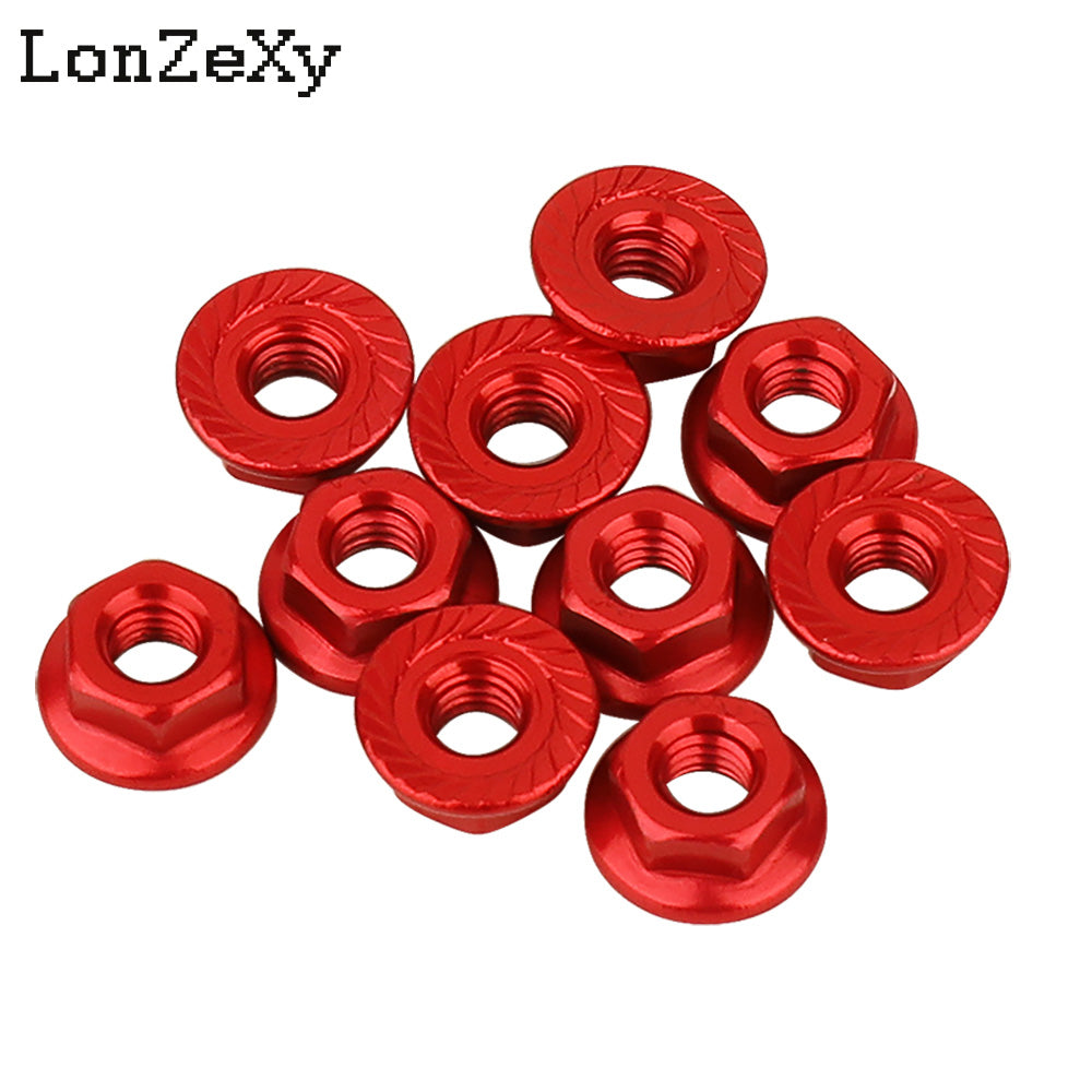 LONZEXY Aluminum Lock Nuts  with Flange Nylon Insert  for RC