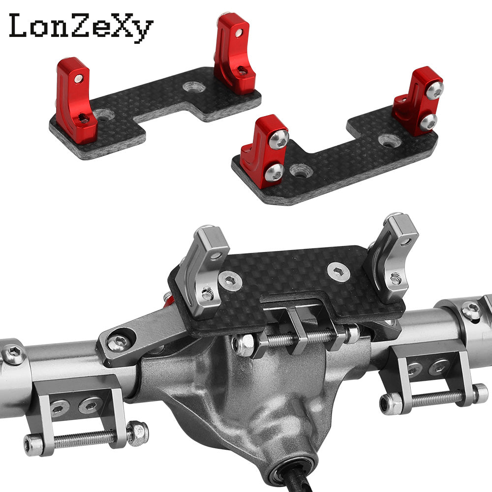 LONZEXY Aluminum Alloy Servo Mount + Carbon Fiber for SCX10