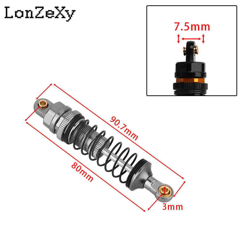 LONZEXY Oil Shock Absorber Set for 1/10 Traxxas Slash