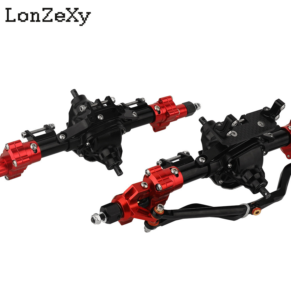 LONZEXY Metal Front Rear Axle Servo Steering Rod for SCX10 II
