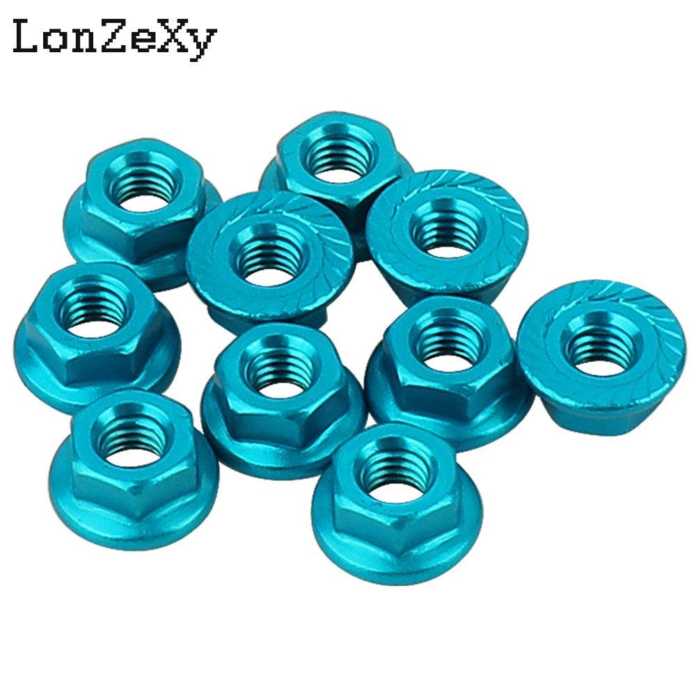 LONZEXY Aluminum Lock Nuts  with Flange Nylon Insert  for RC