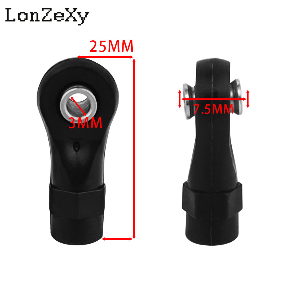 LONZEXY 10pcs Link Rod End  Ball Joint Head For Traxxas 1/10