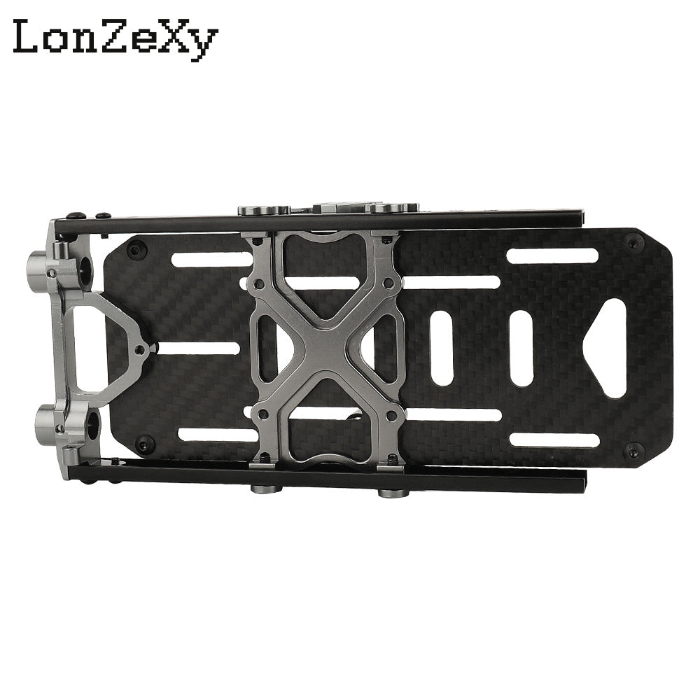 LONZEXY Metal 6x6 Frame Kit Rails + Shock Towers Battery Mount Bumper SCX10