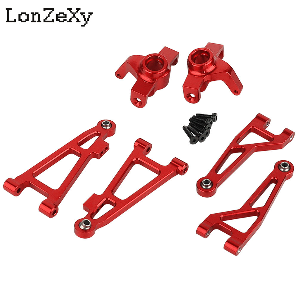 lLONZEXY Metal Steering Cup Upper+Lower Swing Arm Set for 1/14 Mjx Hyper Go