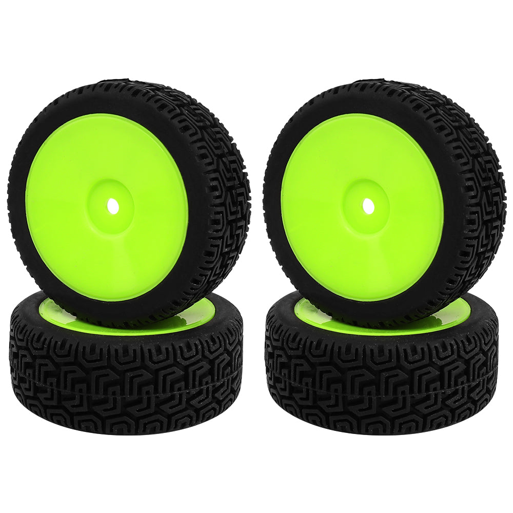 1/10 RC On-Road Buggy Wheels 37g All-Terrain Rubber Tires Multi Color Rim RC Car Racing Upgrade Parts