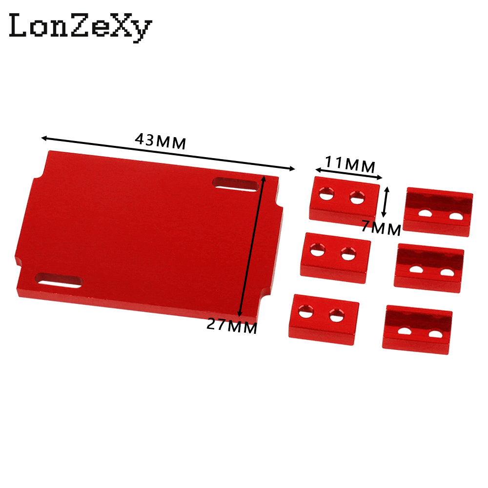 LONZEXY 6*6 Aluminum Aolly  Chassis Kit Frame Girder DIY For 1/18 TRX4m