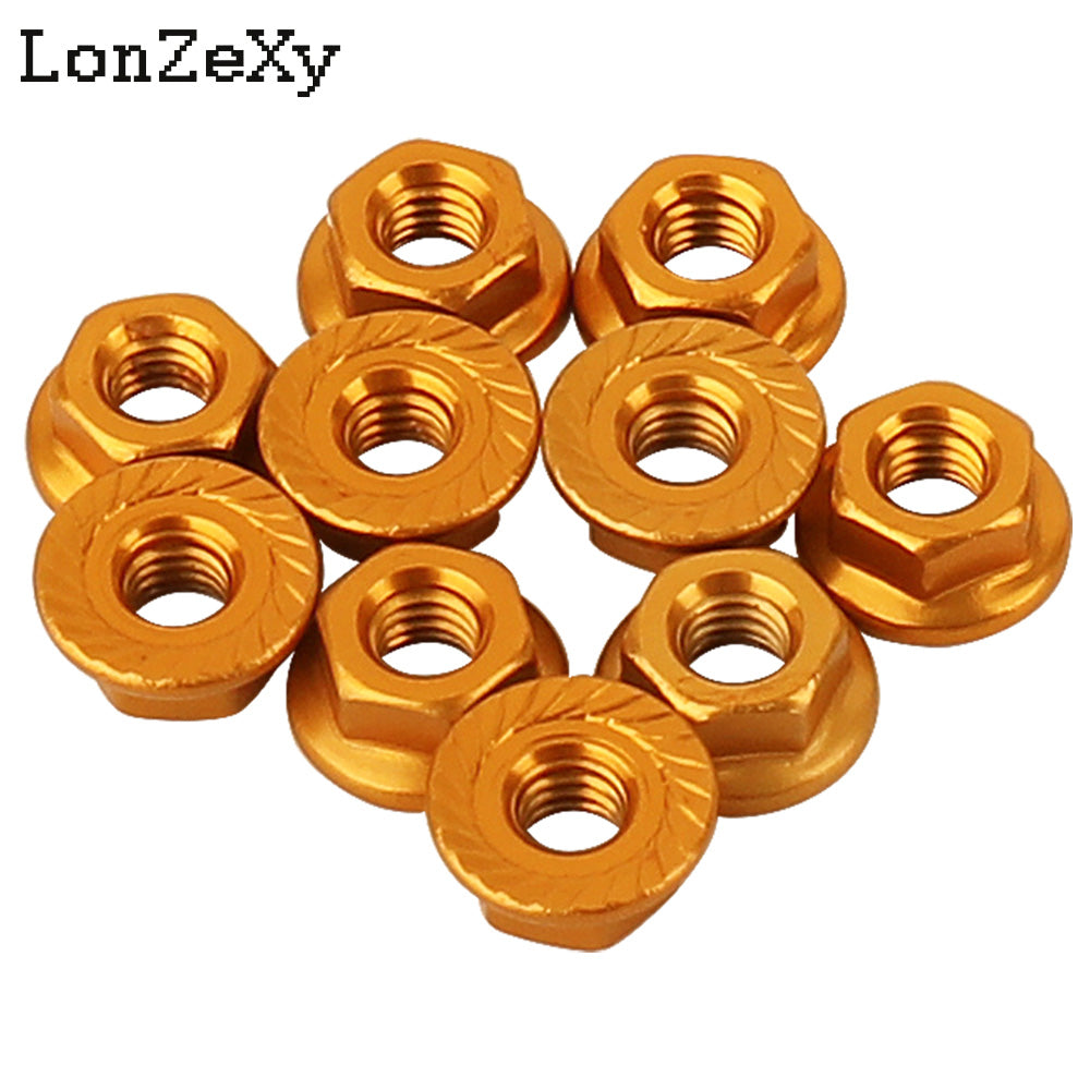 LONZEXY Aluminum Lock Nuts  with Flange Nylon Insert  for RC