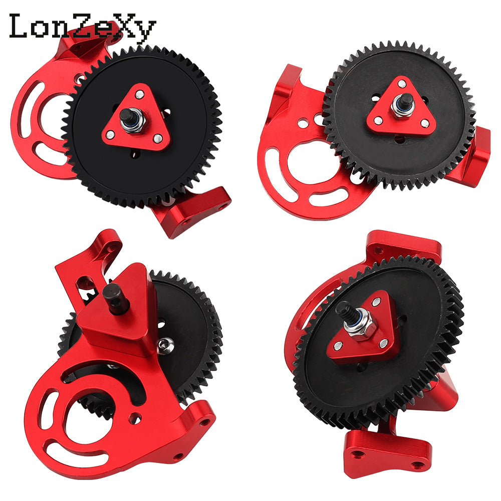 LONZEXY 2 Gearbox Transmission+Gear Skid Plate fo SCX10 I II III Capra TRX4
