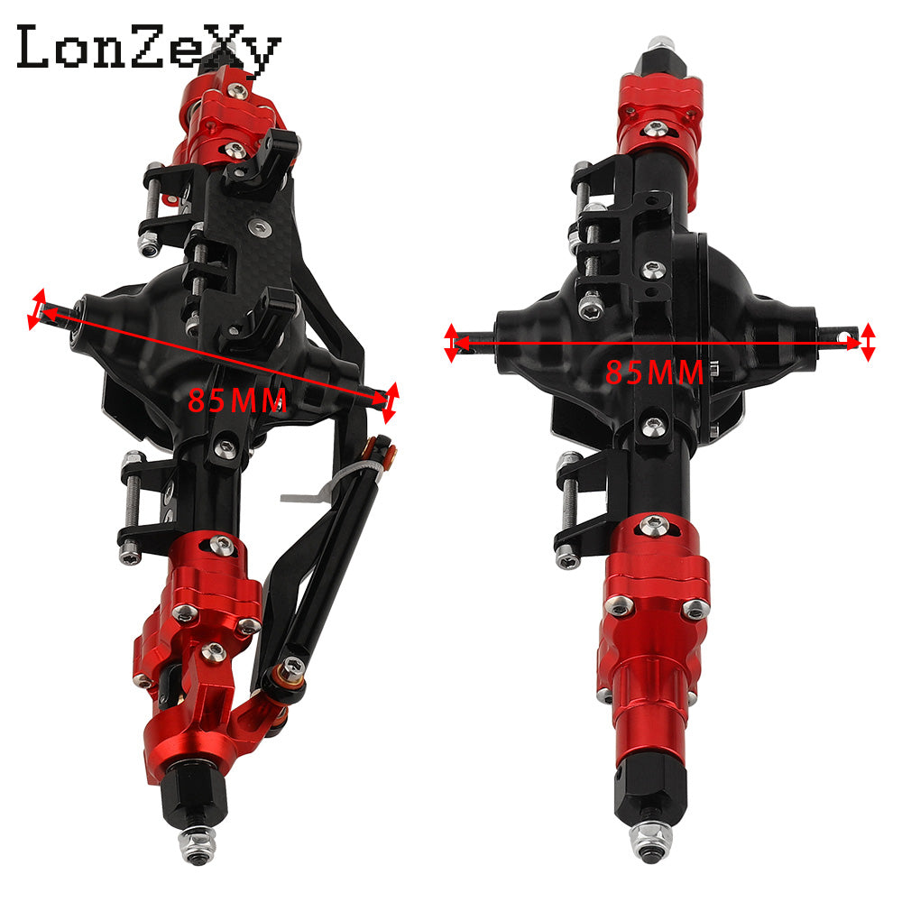 LONZEXY Metal Front Rear Axle Servo Steering Rod for SCX10 II