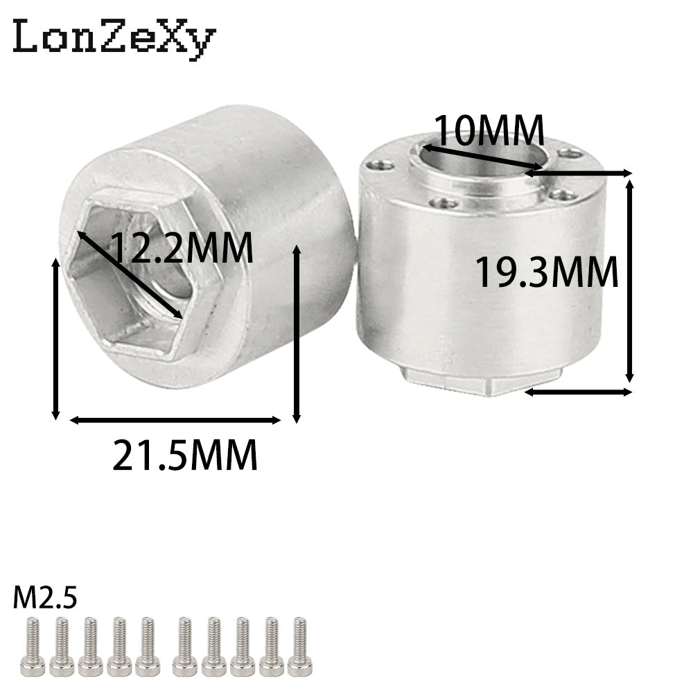LONZEXY Aluminum Alloy 5-Hole Couplers - 4 Pack for SCX10