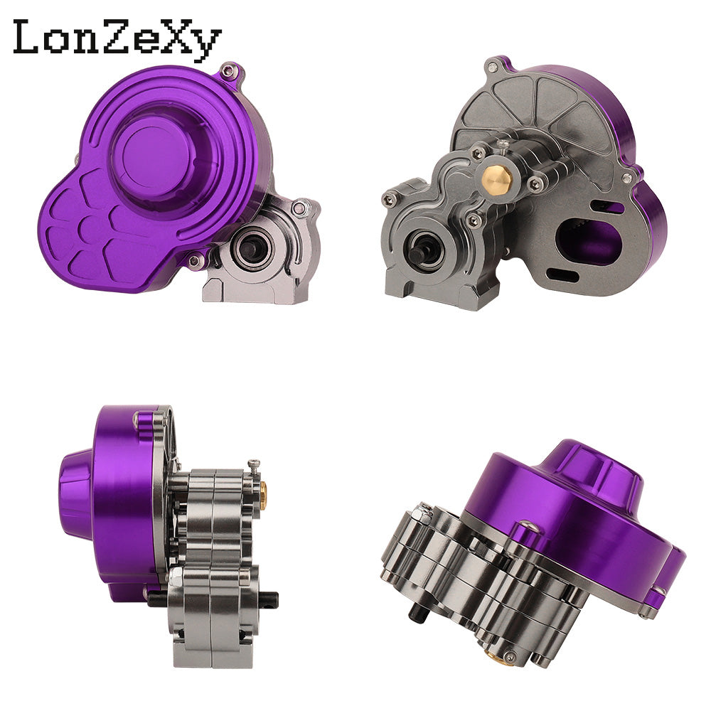LONZEXY Complete Metal Transmission Gearbox+Gear for SCX10