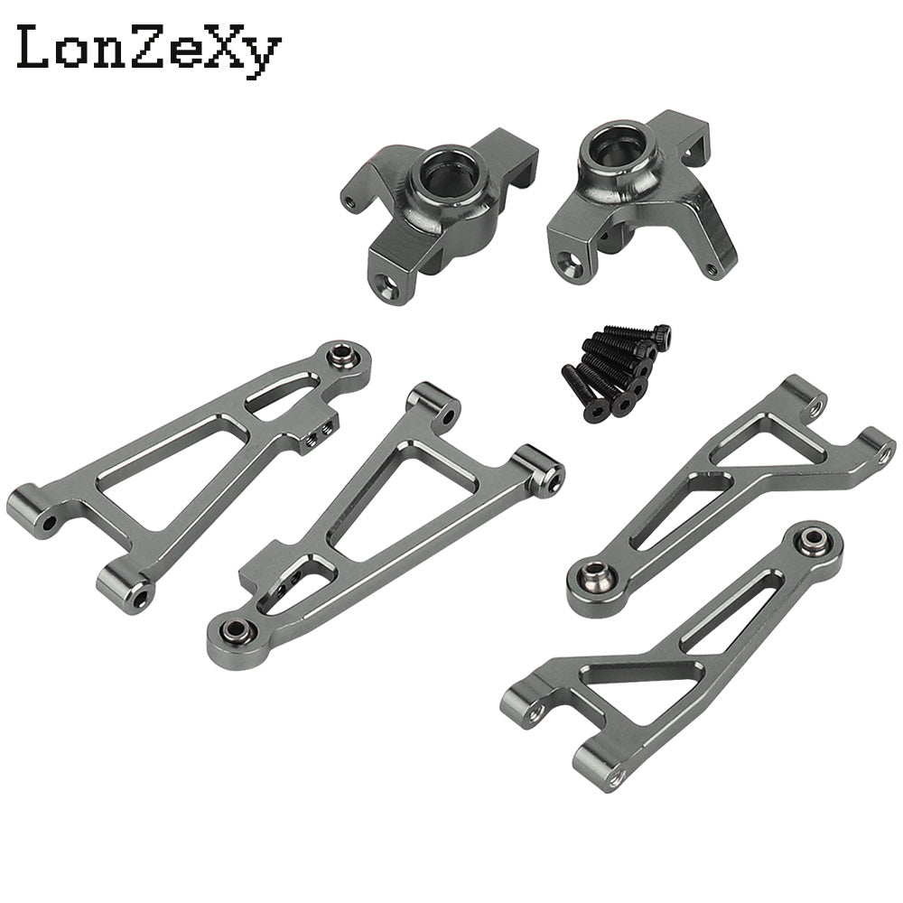 lLONZEXY Metal Steering Cup Upper+Lower Swing Arm Set for 1/14 Mjx Hyper Go