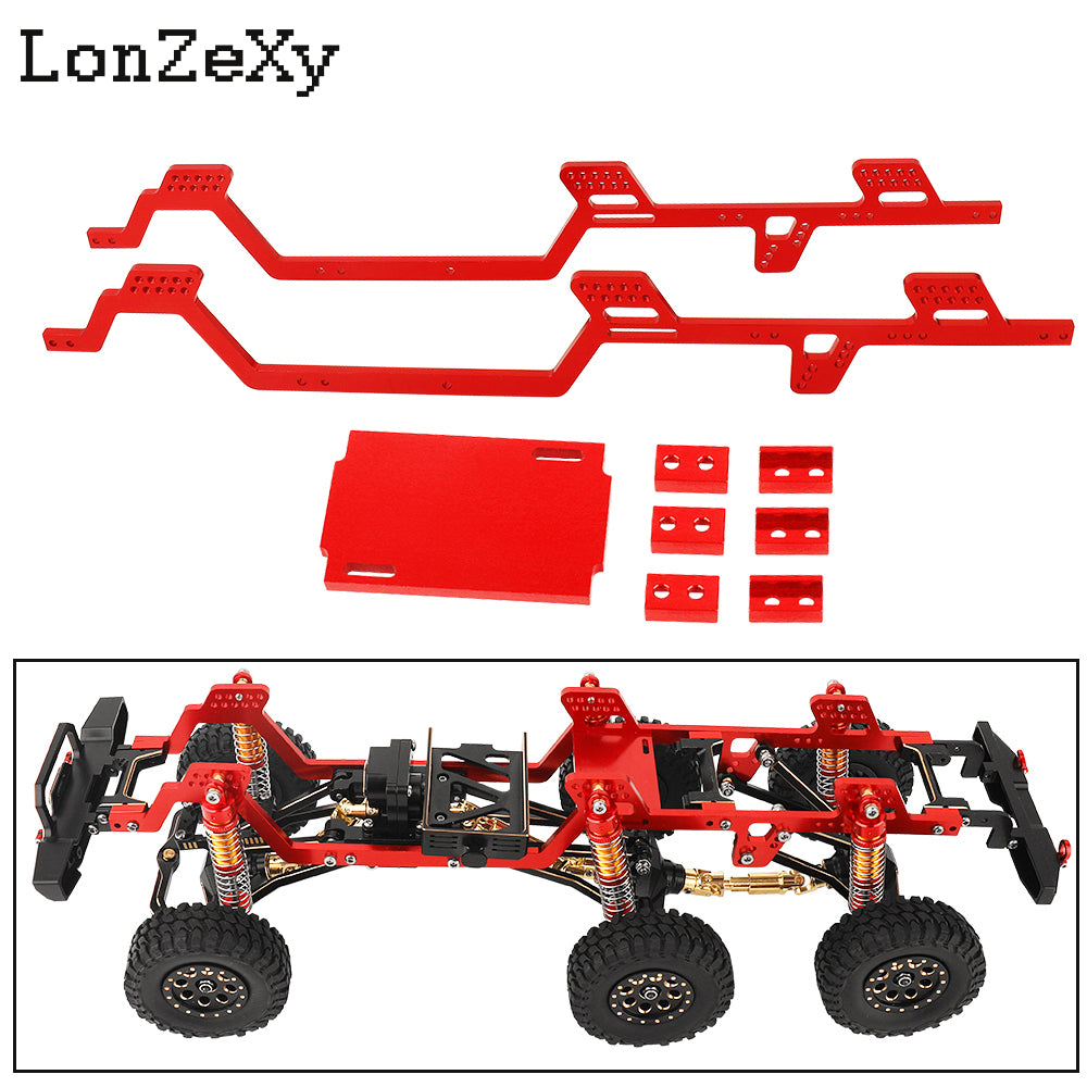 LONZEXY 6*6 Aluminum Aolly  Chassis Kit Frame Girder DIY For 1/18 TRX4m