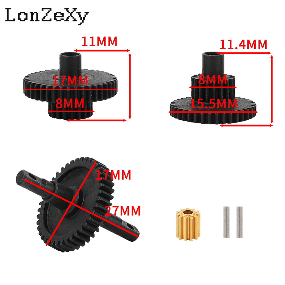 LONZEXY Overdrive Underdrive Stainless Steel Transmission Gear Set for 1/18 TRX4M