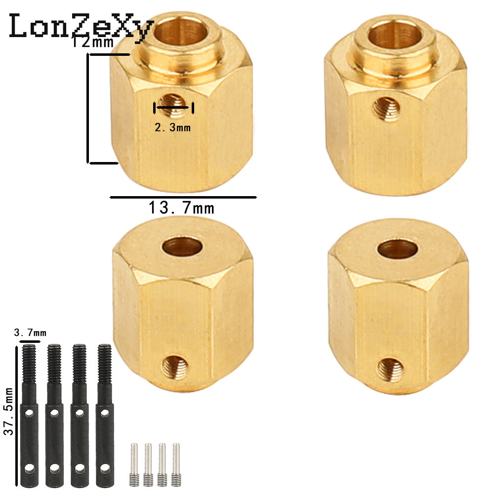 LONZEXY Wheel Hex Adapters  for Redcat Ascent 1/10