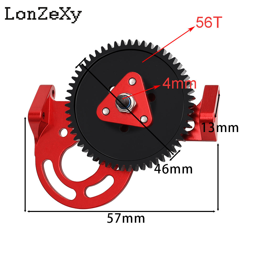 LONZEXY 2 Gearbox Transmission+Gear Skid Plate fo SCX10 I II III Capra TRX4